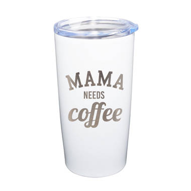 20oz Mama Needs Coffee Glass Tumbler with Silicone Sleeve
