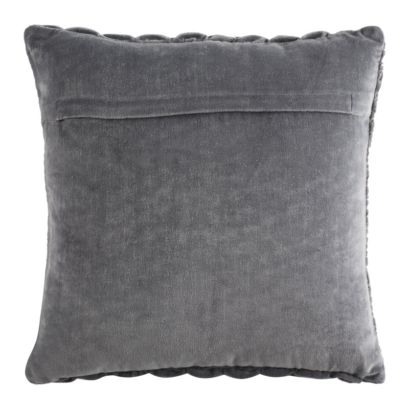 Gray 20" Square Contemporary Decorative Pillow Set
