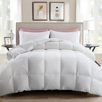 750 FP All Season Feather and Down Blend Comforter Ultra-Soft Cotton Duvet Insert
