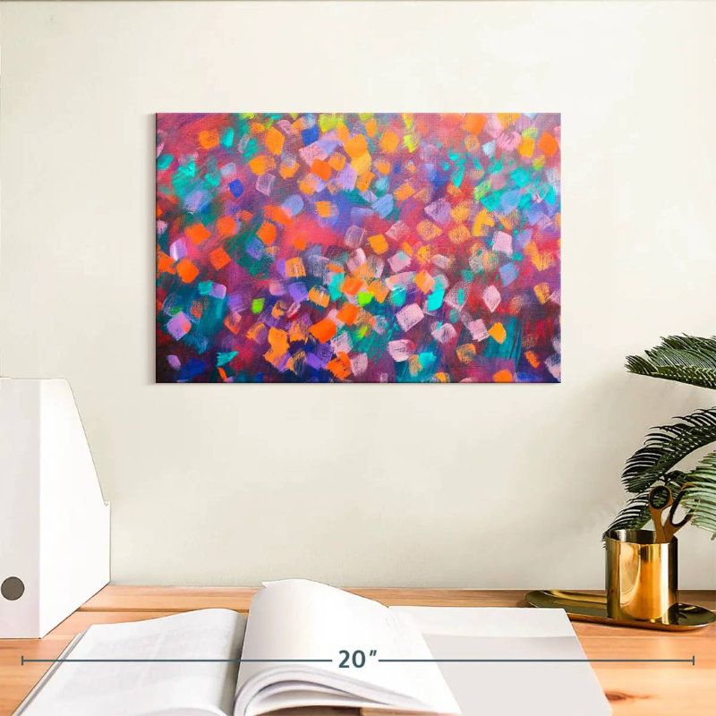 Avery abstrait coloré, H 8 po x l 12 po