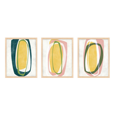 " Orbit 12 And 13 " by Jacques Pilon 3 - Pieces Painting Print