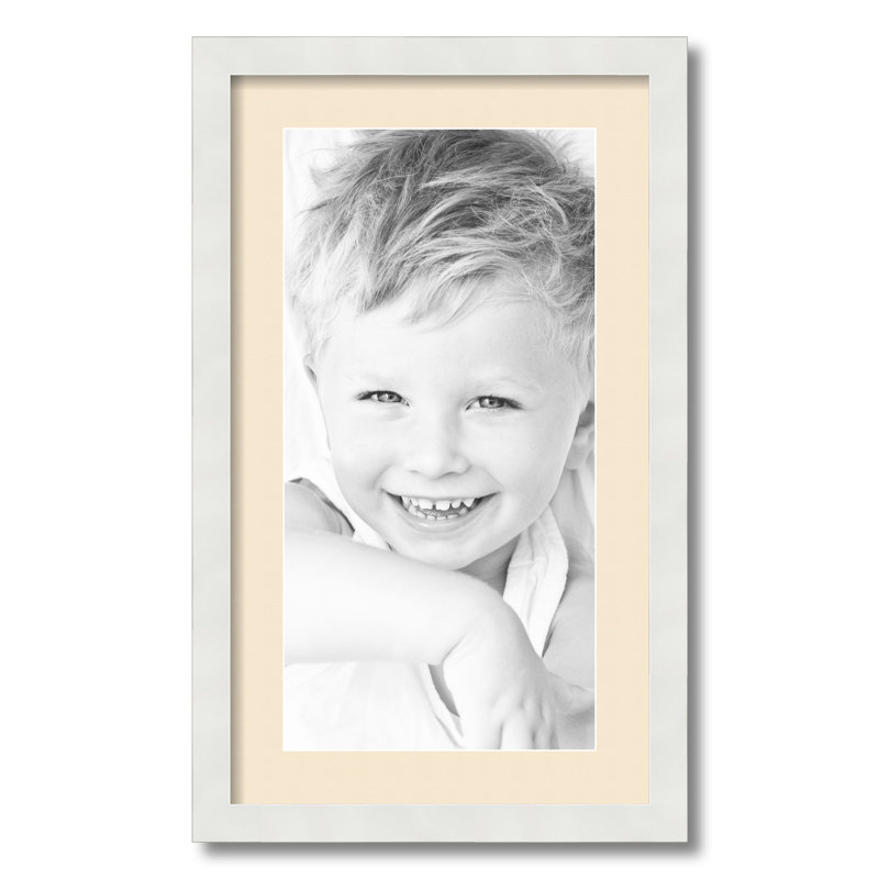 Cadre pour photo simple blanc mat 10 "x 20", Albâtre