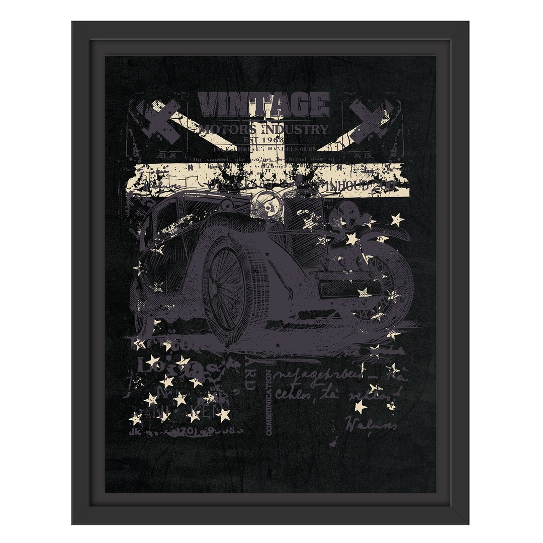 Gerahmtes Wandbild Vintage black