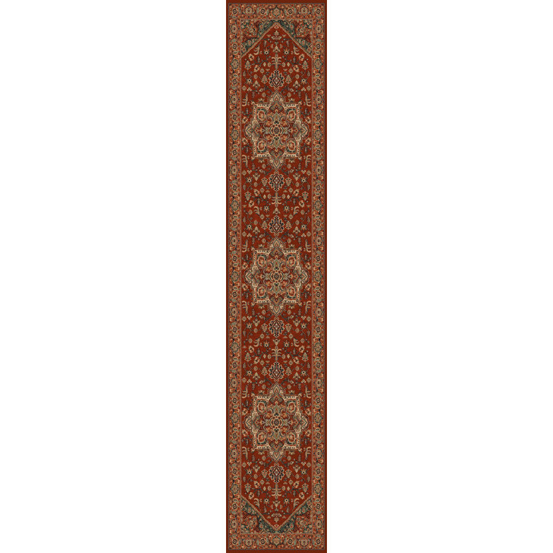 Pine Grove Oriental Wool Area Rug, Runner 67 x 275cm