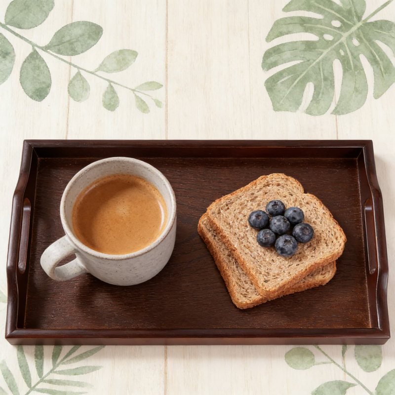 Plateau de service rectangulaire Butler, Brun