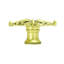 Acanthus leaves large knob with flared foot Romanesque style in Museum Gold finish-1098120276