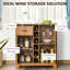 Armoire à vin 6 bouteilles - Buffet avec 1 tiroir, tiroir à finition brune et porte-verre