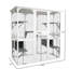 Cage en bois blanc moyen, idéale pour les chenils de jeu et de repos, vos chats bien-aimés