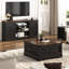 Meuble télé 75 po avec prises de courant pour téléviseur 75 80 et 85 po, grande console média avec armoires de rangement et tablettes réglables-688739389-674491401