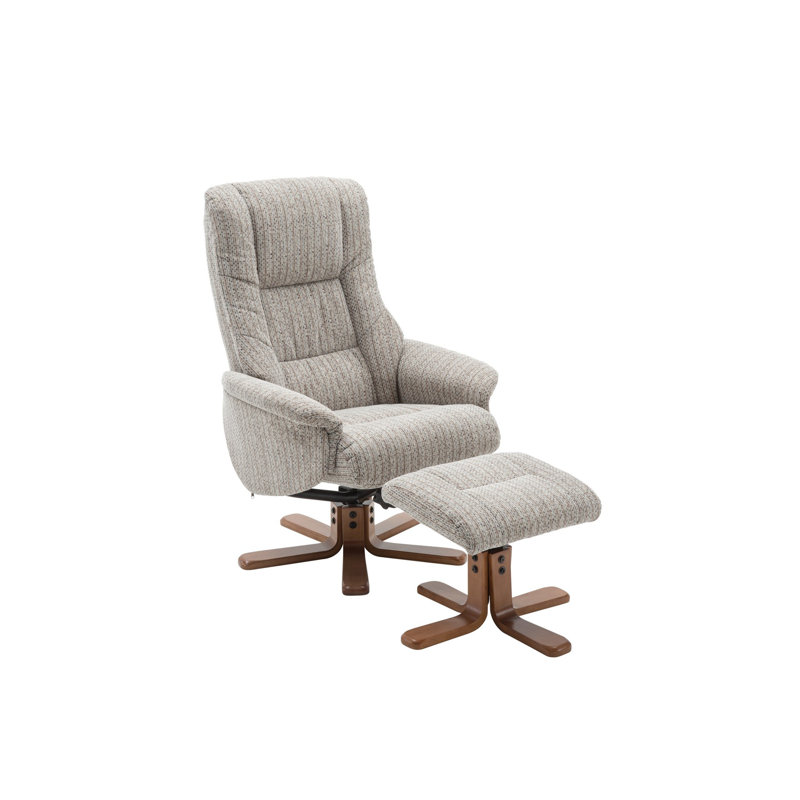Birchanger 76cm Wide Swivel Standard Recliner, Wheat, Autumn Oak