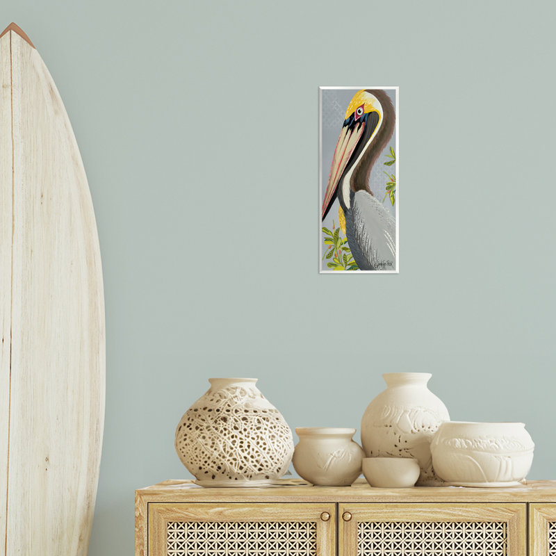 «Pelican on Gray» par Jennifer Peck