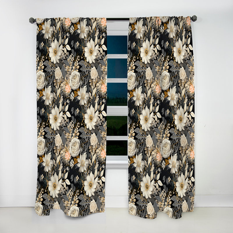 Motif Urban Bohémien - Rideau abstrait Boho - Rideau abstrait obscurcissant - 1 panneau, L 52 po x L 84 po