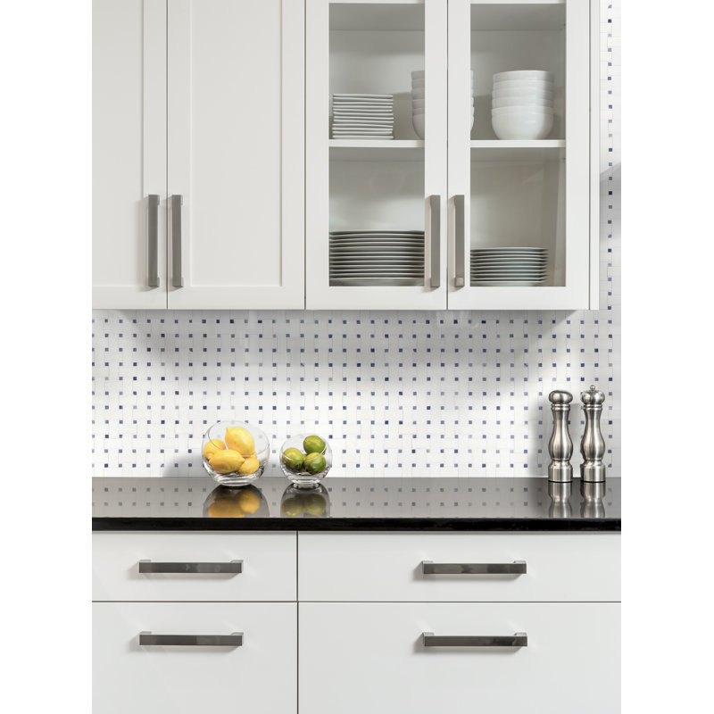 Loredana Weave 12 in. x 12 in. Polished Marble Mosaic Floor and Wall Tile, Azula