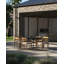 Teak Patio Dining Armchair with Cushion