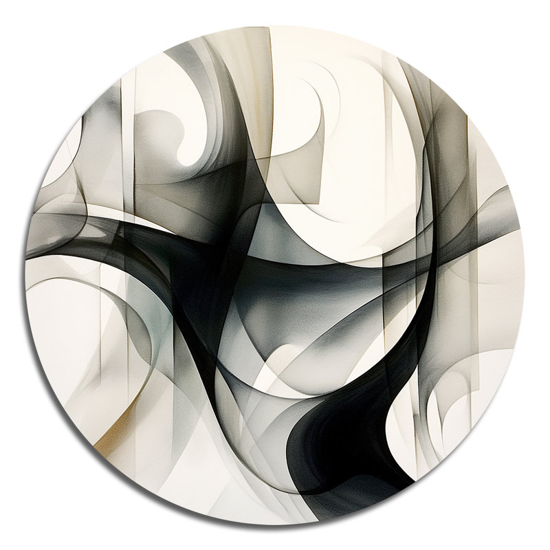 Chrishaud - Art abstrait rond en métal, H 29 po x l 29 po