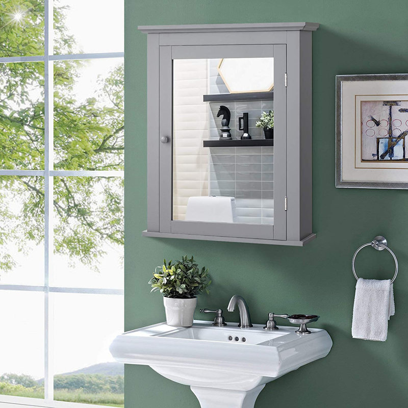 Rostam Bathroom Cabinet, Gray