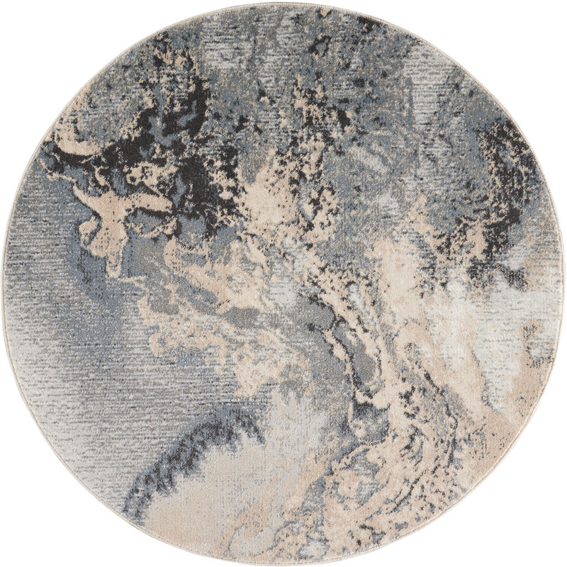 Akins Abstract Area Rug, Round 160cm x 160cm