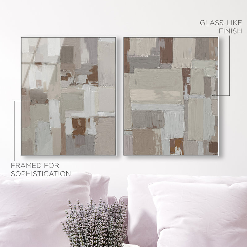 In Place Set Set by Oliver Gal, 17"H x 21"W, White Floater Frame