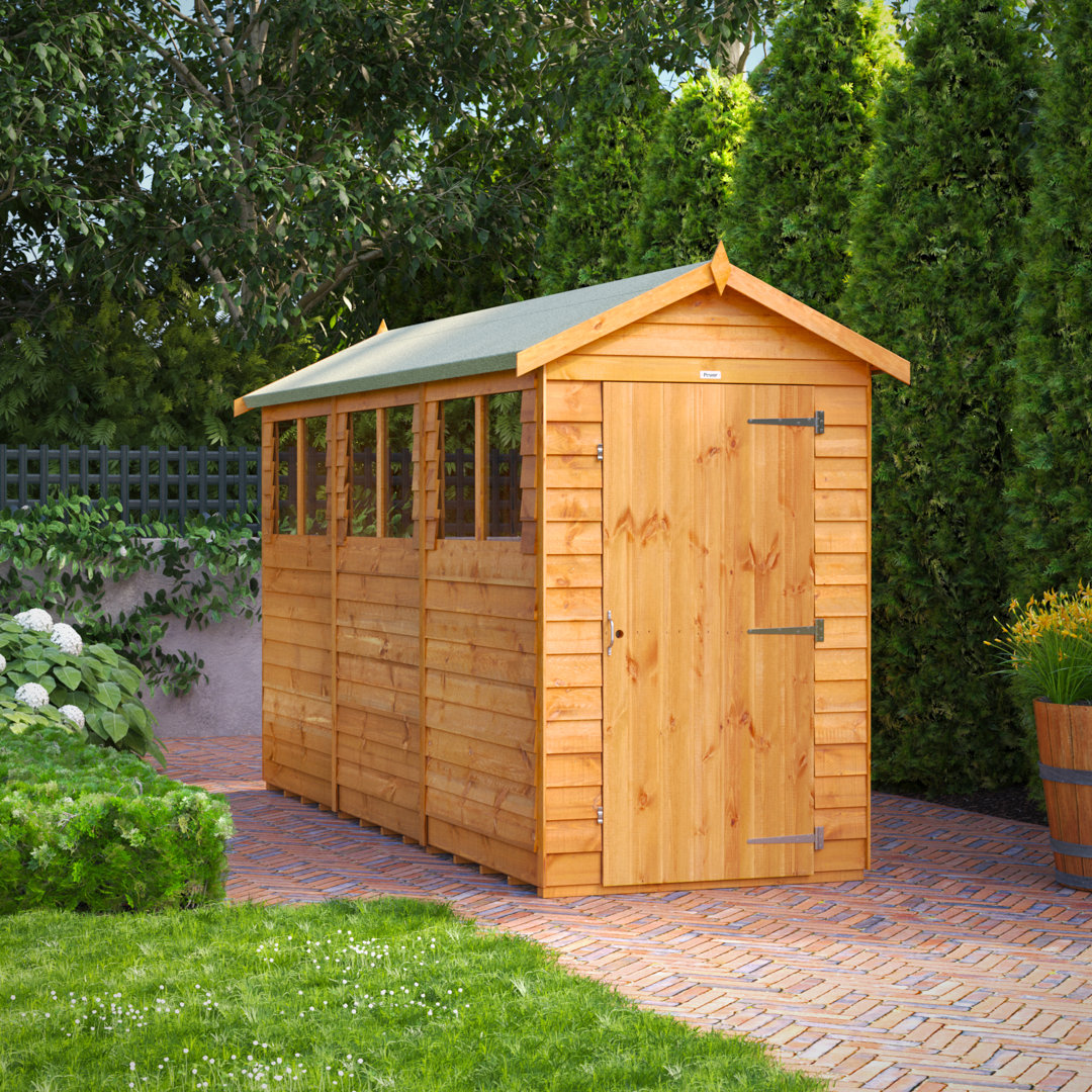 Powersheds 12 x 4ft Timber Overlap Apex Garden Shed
