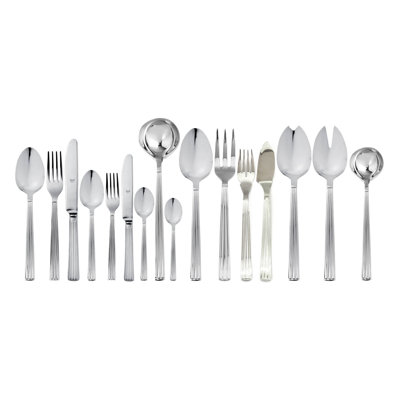 Ensemble de couverts Sole avec couteaux H / H - 126 pièces - Acier inoxydable