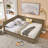 Upholstered Tufted Bed Frame, Sofa Bed Frame With Comfortable Backrest And Armrests, Bed For Bedroom, Living Room,Velvet-1199303033-1199303032