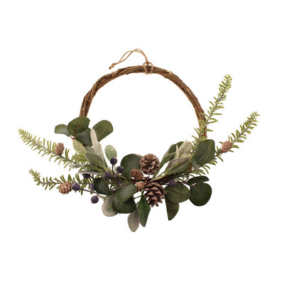 Faux Pinecone Pinecones 45cm Wreath
