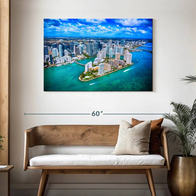 Vue aérienne de Sirci Miami, H 30 po x l 45 po