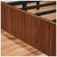 Structure de lit ondulée en bois aggloméré noyer l 58,8 po x P 77,2 po x H 44,5 po