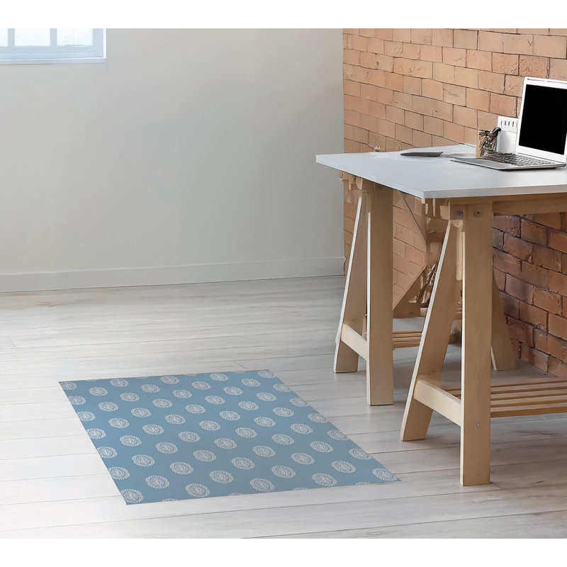 Tapis de bureau léger Maddy, L 60 po x P 84 po, Bleu ciel