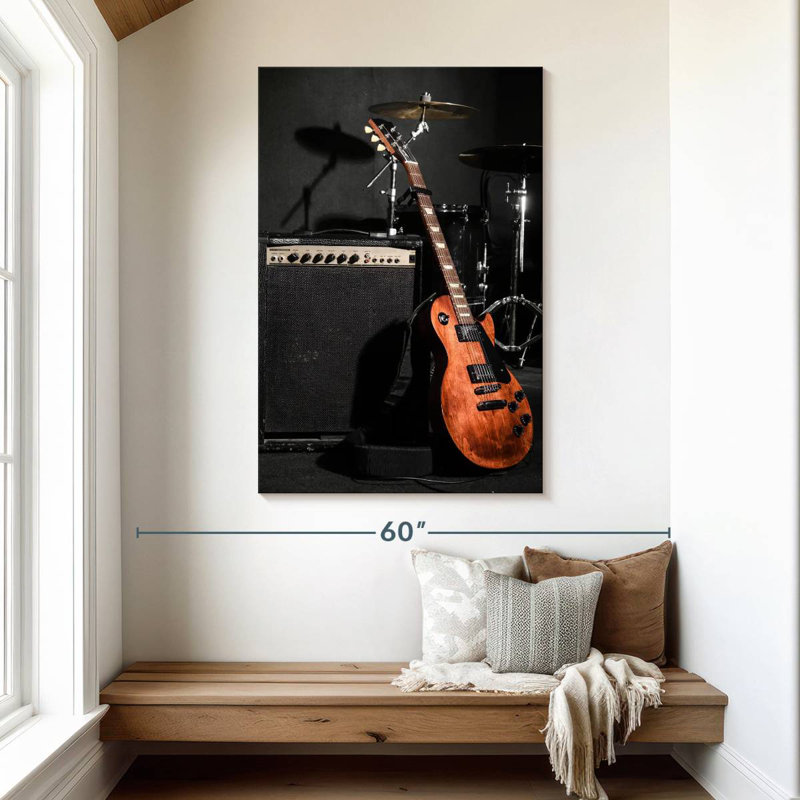 Abarca, bande d'instruments de musique, H 48 po x l 32 po