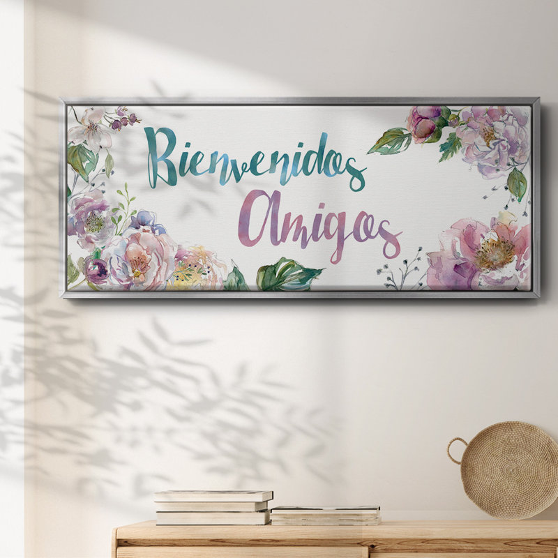 Bienvenidos Amigos - Toile encadrée, H 20 po x l 50 po