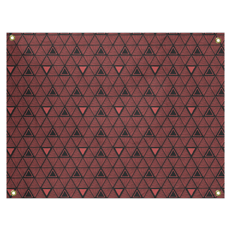Tapisserie, H 59 po x l 80 po, Rouge/noir