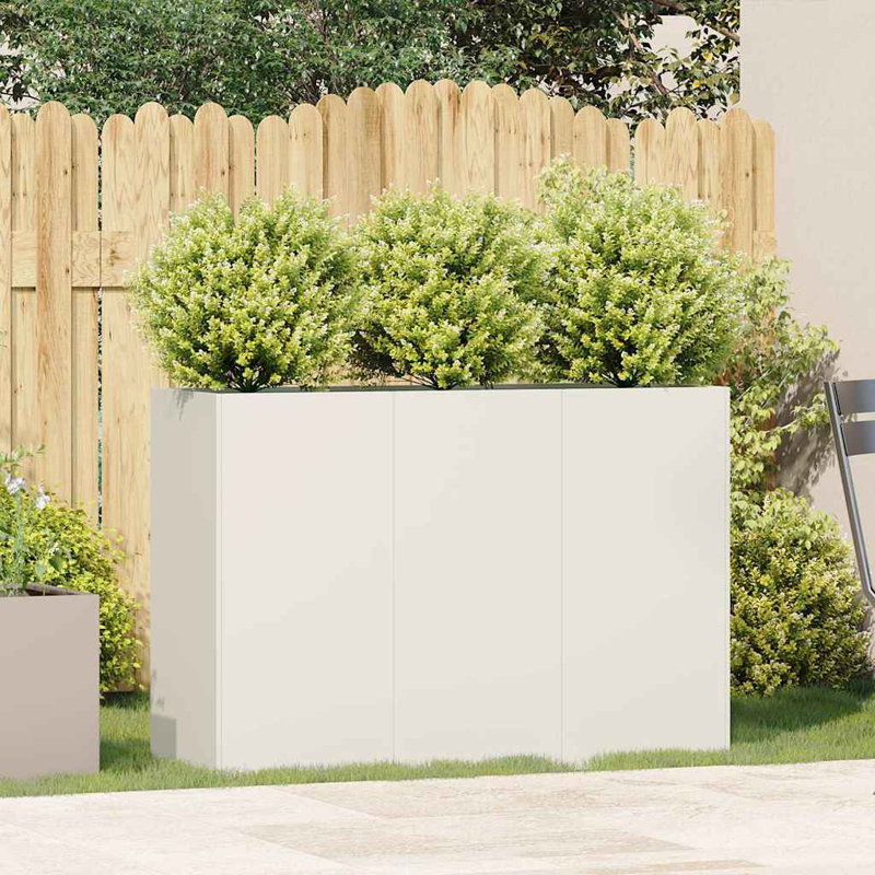 Metal Planter Box, 31.50" H x 47.24" W x 15.75" D, White