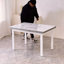 Jade White Sintered Stone Extending Dining Table with 4 Monza Chairs-1829145340
