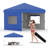 10x10 ft Pop Up Canopy Tent, Heavy-Duty Commercial Instant Shelter, One-Person Setup with 3 Removable Sidewalls-123126466
