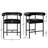 24" Modern Velvet Counter Stools, Upholstered Barrel Back Kitchen Island Counter Height Chairs With Powder Coated Metal Frame And Footrest-740198616