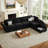 Nairoby 6 Storage Ottomans Sleeper - Velvet Sofa Bed Modular Sectional Sofa Convertible Sofa Livingroom Bedroom Apartment Couch-1716469788