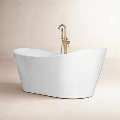 67'' x 32'' Freestanding Soaking Acrylic Bathtub
