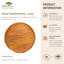 Round Teak Wood Plate - Large