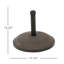 Pied de parasol robuste en béton, 15 kg, couleur marron, convient aux parasols jusqu'à 1,5 m, support lourd de 45,2 cm x 33,8 cm, compatible avec différents types de pieds, profond, large et haut.