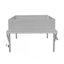 Lit mezzanine en bois avec bureau et DEL, gris