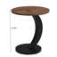 Élégante, 2 pièces, table basse gigogne noire, ovale et ronde, tables, base en métal robuste, fabrication luxueuse et facile à installer, capacité de poids élevée, instructions claires
