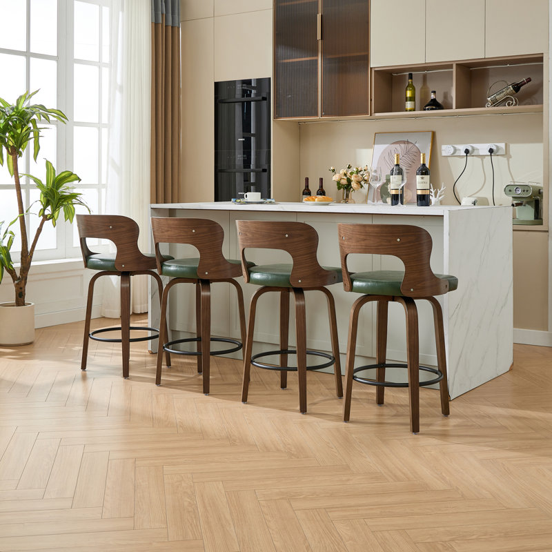 Tabourets de bar et de comptoir pivotants, Vert