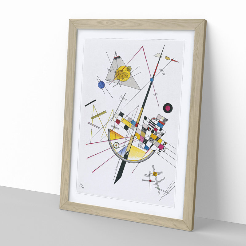 Delicate Tension by Wassily Kandinsky - Framed Print, 36cm H x 27cm W x 2cm D, Oak Framed