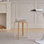 Ensemble de 4 tabourets empilables, tabourets empilables en bois cintré, chaises rondes sans dossier pour la salle à manger, la cuisine et la salle de classe