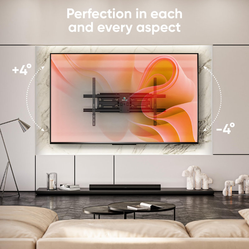 Onkron Full Motion Tv Wall Mount For 42 - 120 Inch Tvs Up To 220 Lbs, Heavy Duty Tv Mount With Swivel And Tilt, Extension Arm, Max Vesa 1000x600, Large Articulating Television Mount Bracket Black