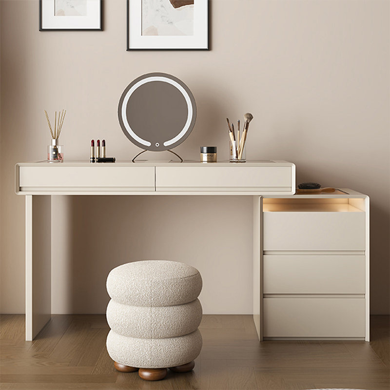Makeup Vanity with Light mirror,5 drawers,1 chair