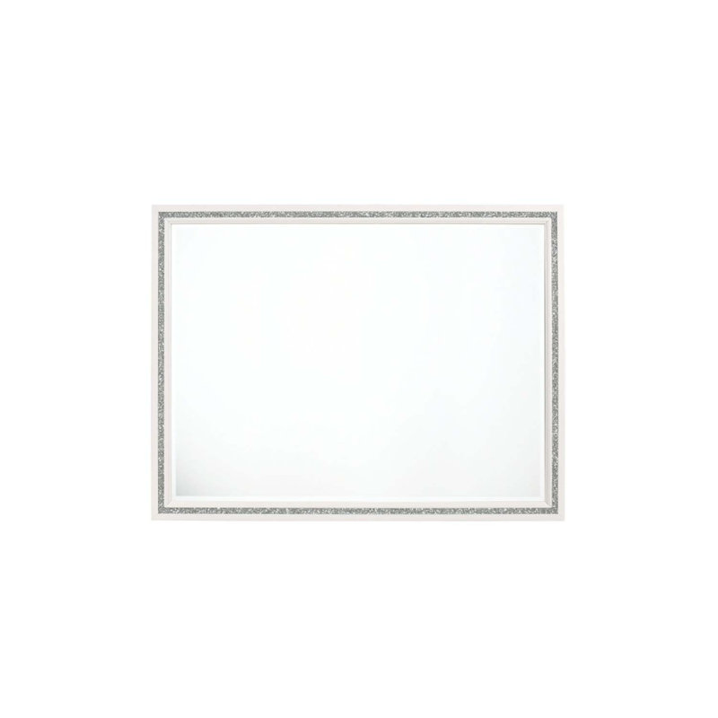 Haiden 46"x35" Mirror, White Finish, White