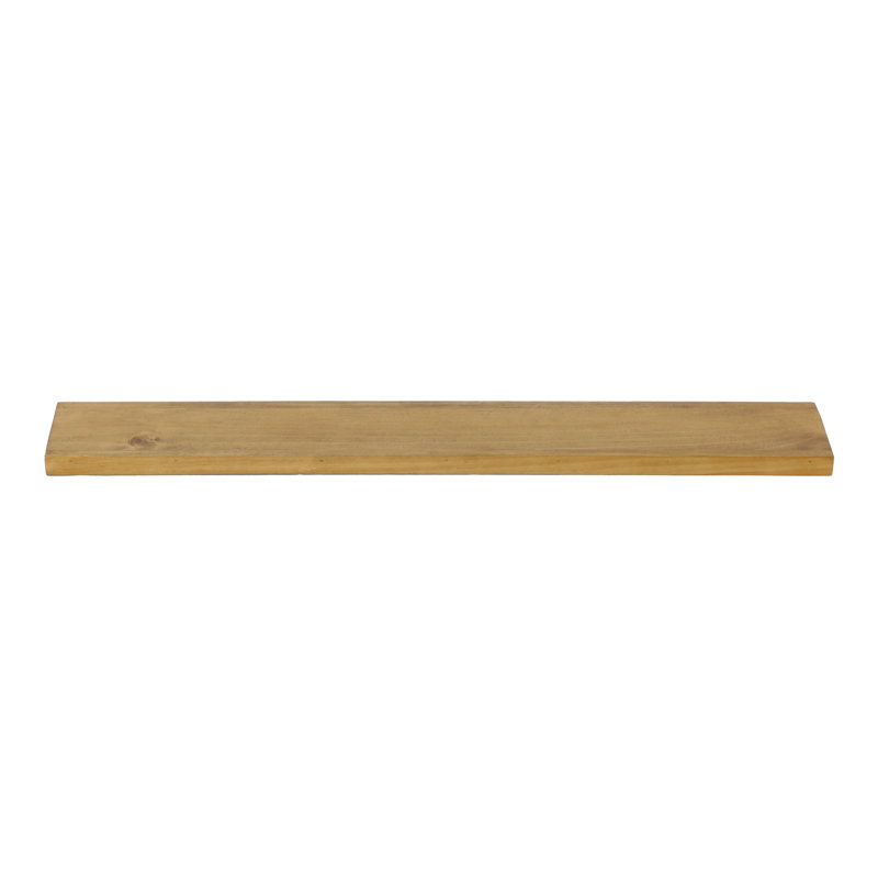 Tablettes flottantes en bois massif, Bois naturel clair, H 1,85 po x l 48,03 po x P 5,51 po