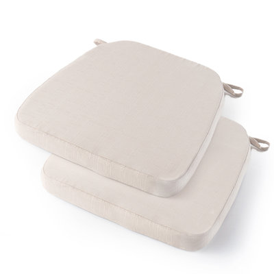 Coussins de chaise pour chaises de salle à manger avec attaches, coussin de chaise de cuisine intérieur / extérieur avec envers antidérapant, coussin de siège de salle à manger avec housse amovible lavable à la machine, 16 po x 16 po x 2 po